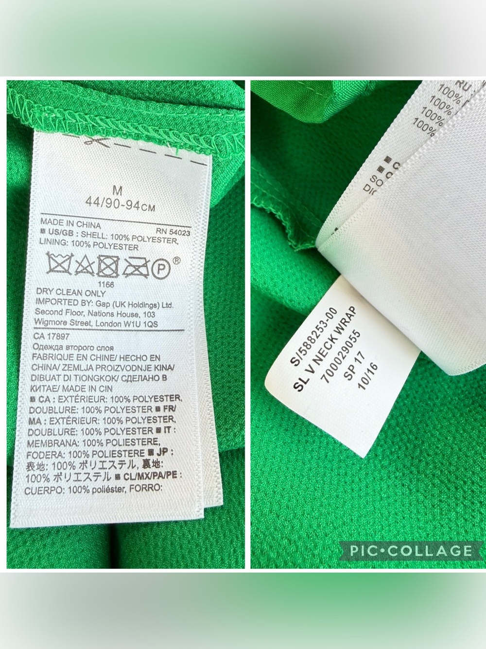 Banana Republic Kelly Green Vneck Midi Wrap Dress Tie Belt Medium Sleeveless NWT - Picture 16 of 17